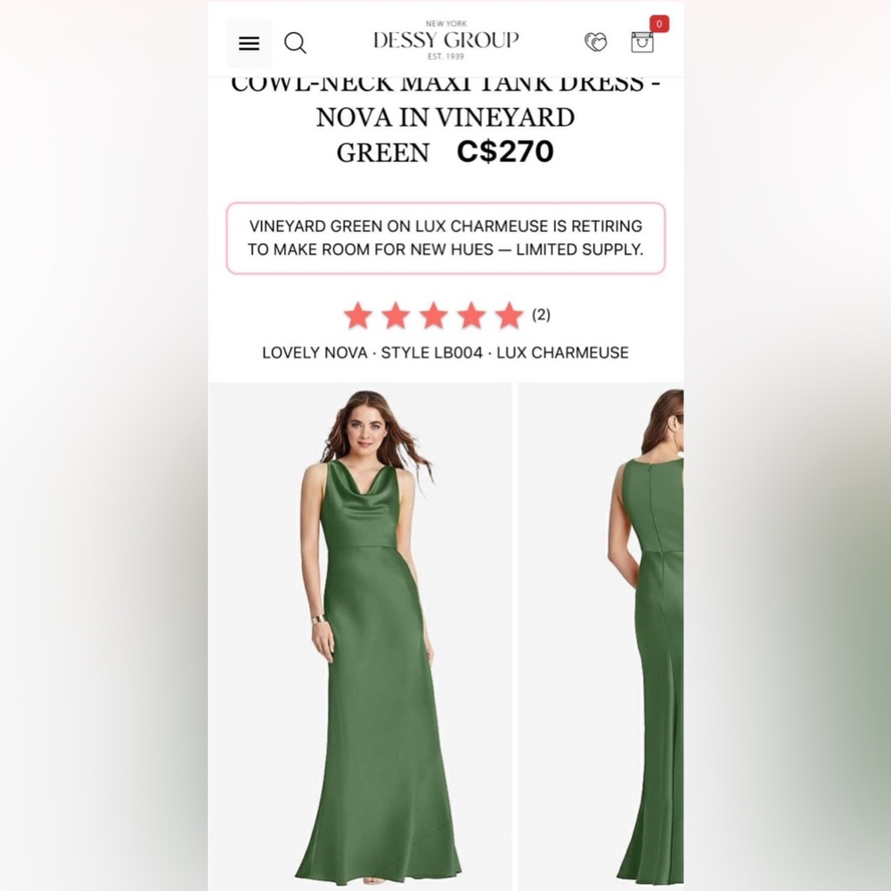 Dessy Collection Sage Green Maxi Dress